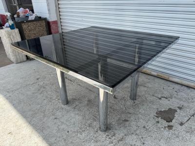 Tobia Scarpa Tobia Scarpa for Gauvina Andre Dining Table w Smoked Glass Top