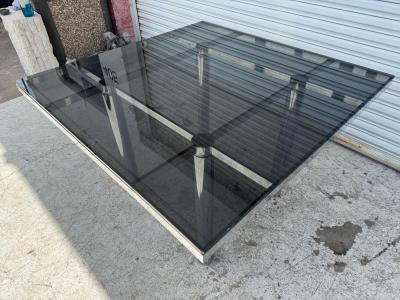 Tobia Scarpa Tobia Scarpa for Gauvina Andre Dining Table w Smoked Glass Top
