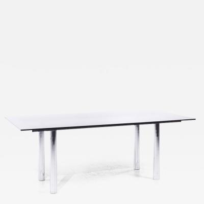 Tobia Scarpa Tobia Scarpa for Gavina Andre Mid Century Glass and Chrome Dining Table