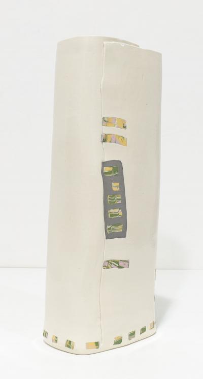 Tobias Weissman Tobias Weissman Tall Glazed Inlaid Porcelain Vase Signed dtd 1982