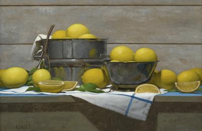 Todd M Casey Country Lemons and Silver Bowl