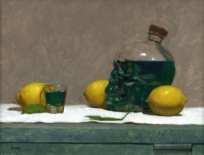 Todd M Casey Green Skull with Lemons