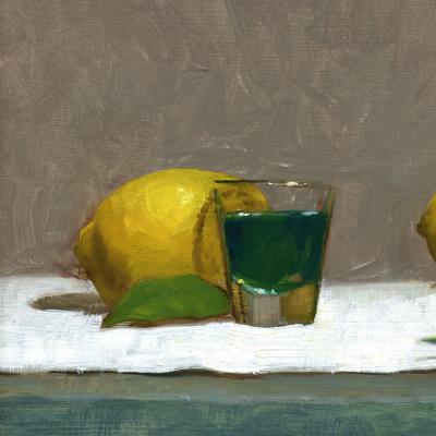 Todd M Casey Green Skull with Lemons