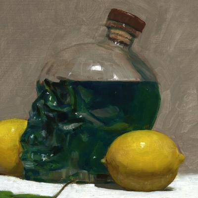 Todd M Casey Green Skull with Lemons