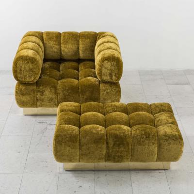 Todd Merrill Todd Merrill Custom Originals Tufted Club Chair and Ottoman