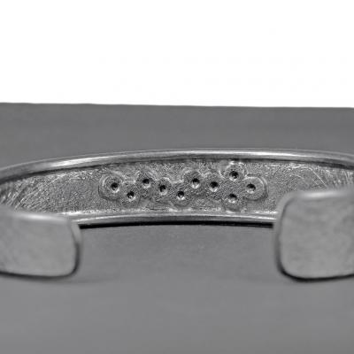 Todd Reed Brilliant Cut White Diamond Oxidized Patina Silver Cuff Bracelet Todd Reed