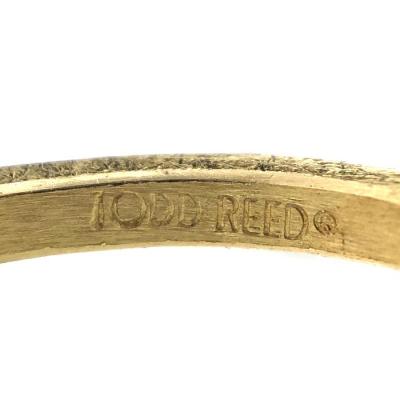 Todd Reed Brilliant White Diamond Yellow Gold Patina Silver Open Kite Ring Todd Reed 2021