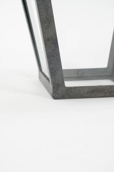 Tole Glass and Iron Lantern