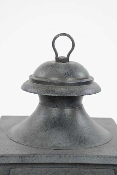 Tole Glass and Iron Lantern