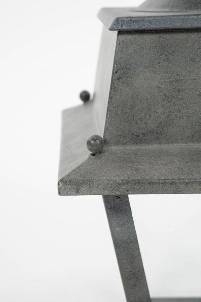 Tole Glass and Iron Lantern