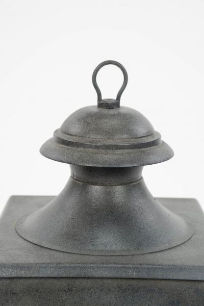 Tole Glass and Iron Lantern