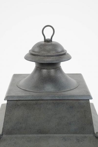 Tole Glass and Iron Lantern