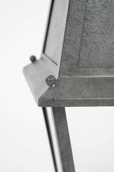 Tole Glass and Iron Lantern
