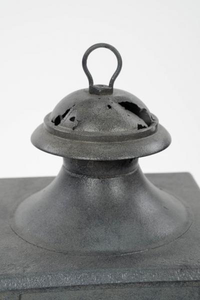 Tole Glass and Iron Lantern