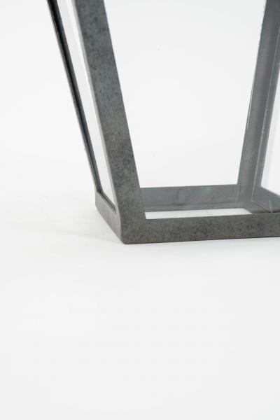 Tole Glass and Iron Lantern
