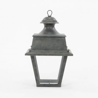 Tole Glass and Iron Lantern