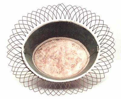 Tole Metal Filigree Basket
