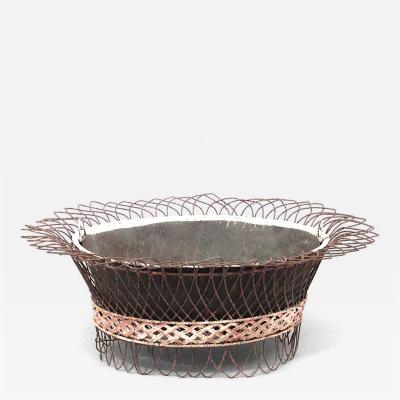 Tole Metal Filigree Basket