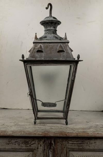 Tole and Glass French Lantern