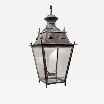 Tole and Glass French Lantern