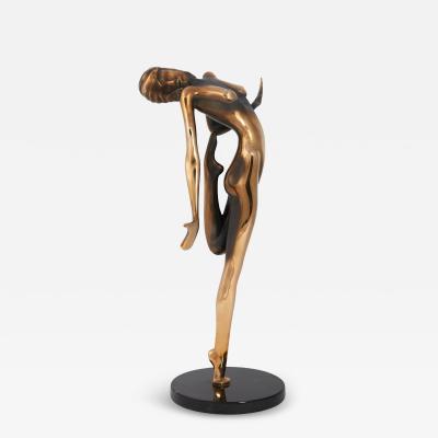 Tom Bennett 21 Signed Tom Bennett Bronze Female Nude Sculpture Windsong