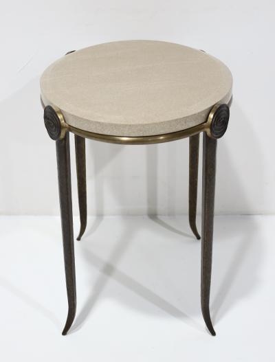 Tom Corbin Tom Corbin Bronze and Marble Medallion Side Table