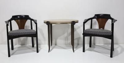 Tom Corbin Tom Corbin Bronze and Marble Medallion Side Table