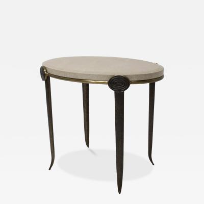Tom Corbin Tom Corbin Bronze and Marble Medallion Side Table