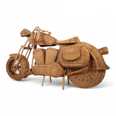 Tom Dixon Tom Dixon attributed Harley Davidson sculpture for Habitat in rattan 1990