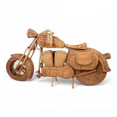 Tom Dixon Tom Dixon attributed Harley Davidson sculpture for Habitat in rattan 1990