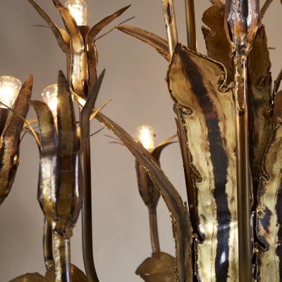 Tom Greene 1960s Brass chandelier designed by Tom Greene for Feldman