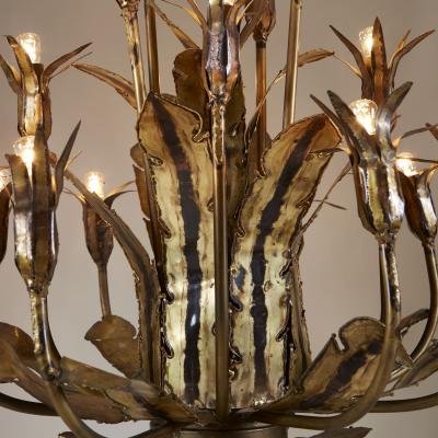 Tom Greene 1960s Brass chandelier designed by Tom Greene for Feldman