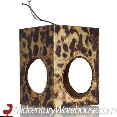 Tom Greene Tom Greene for Feldman Mid Century Brutalist Cube Ceiling Lights Pair