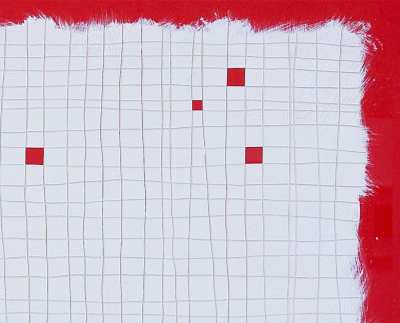 Tom Henderson Luck of the Devil Red Abstract painting 2018