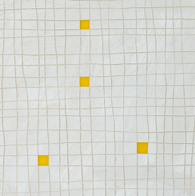 Tom Henderson Luck of the Devil Yellow Abstract painting 2018