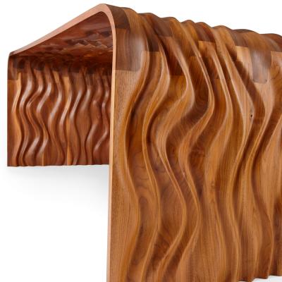 Tom Vaughan Ripple black walnut desk by Tom Vaughan
