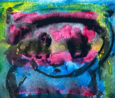 Tomas Sanchez Abstract Watercolor Painting Tomas Sanchez Cuban American Artist