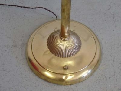 Tomaso Buzzi Pair Italian Mid Century Brass Floor Lamps Attributed Tomaso Buzzi and Gio Ponti