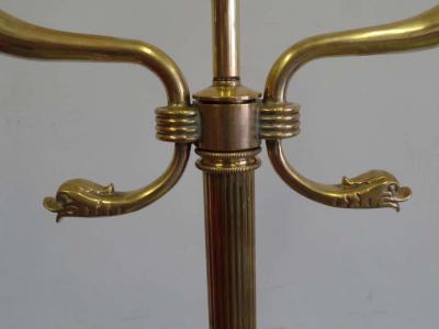 Tomaso Buzzi Pair Italian Mid Century Brass Floor Lamps Attributed Tomaso Buzzi and Gio Ponti