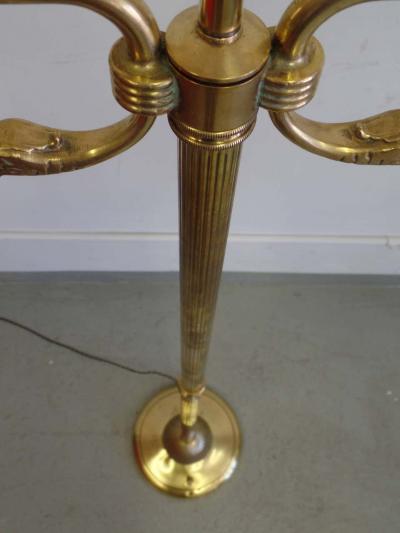 Tomaso Buzzi Pair Italian Mid Century Brass Floor Lamps Attributed Tomaso Buzzi and Gio Ponti
