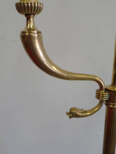 Tomaso Buzzi Pair Italian Mid Century Brass Floor Lamps Attributed Tomaso Buzzi and Gio Ponti