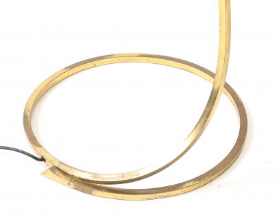 Tomasso Barbi Italian Rabarbaro Brass Leaf Floor Lamp Bottega Gadda 1970s