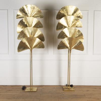 Tomasso Barbi Mid Century Modern Style Italian Ginkgo Floor Lamp