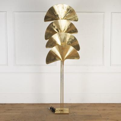 Tomasso Barbi Mid Century Modern Style Italian Ginkgo Floor Lamp