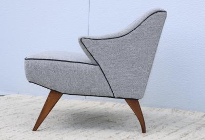 Tomlinson Furniture Co 1960s Mid Century Modern Fruitwood Base Lounge Chairs