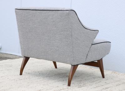 Tomlinson Furniture Co 1960s Mid Century Modern Fruitwood Base Lounge Chairs