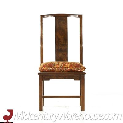 Tomlinson Furniture Co Tomlinson Mid Century Walnut and Burlwood Dining Chairs Set of 8