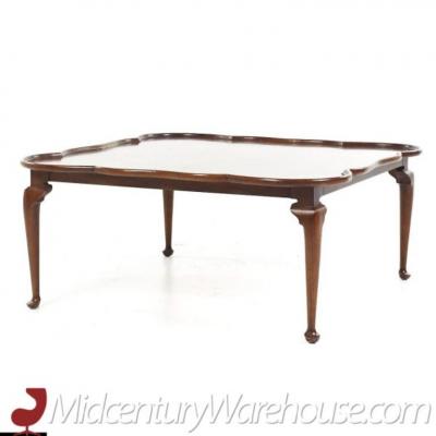 Tomlinson Furniture Co Tomlinson Sophisticate Mid Century Walnut and Burlwood Coffee Table