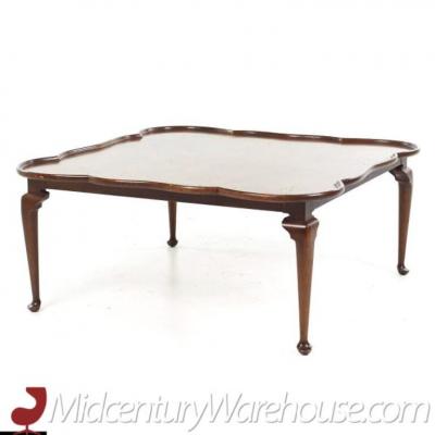 Tomlinson Furniture Co Tomlinson Sophisticate Mid Century Walnut and Burlwood Coffee Table