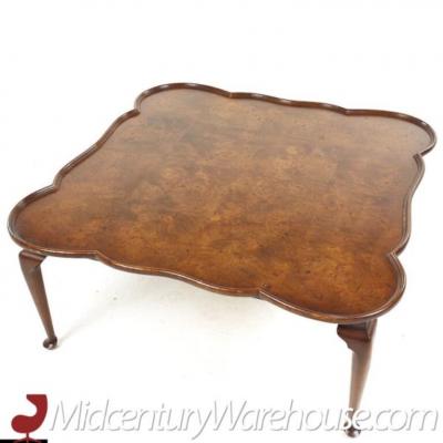 Tomlinson Furniture Co Tomlinson Sophisticate Mid Century Walnut and Burlwood Coffee Table